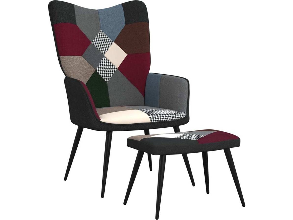 Relaxing Chair With Stool, Relaxing Chairs With Stools Vidaxl Multicolor Tecido