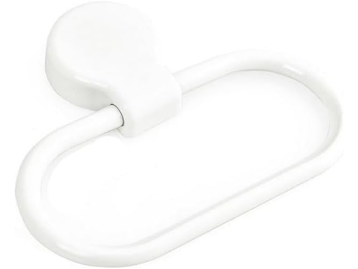 Suporte De Toalha Mão Branco Com Argola, Autoadesivo, Sem Necessidade