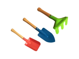 Mali 3pcs Ferramenta de Jardinagem para Crianças com Cabo de Madeira Durável Palheta de Praia Brinquedo para Areia Jardim