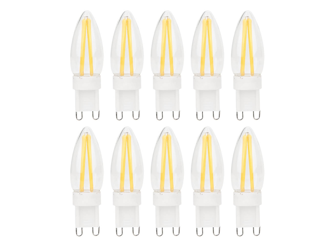 10pcs Lâmpada Led G9 Dimmable Filamento Longo 3w 220v para Residencial e Automóvel