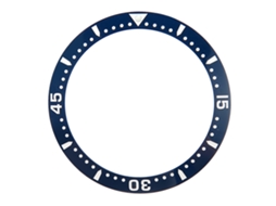 Aro De Bezel De Relógio Cerâmico 38.6mm Azul Com Números Brancos
