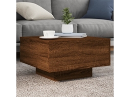Vidaxl Mesa De Centro Com Luzes Led 55x55x31 Cm Carvalho Castanho