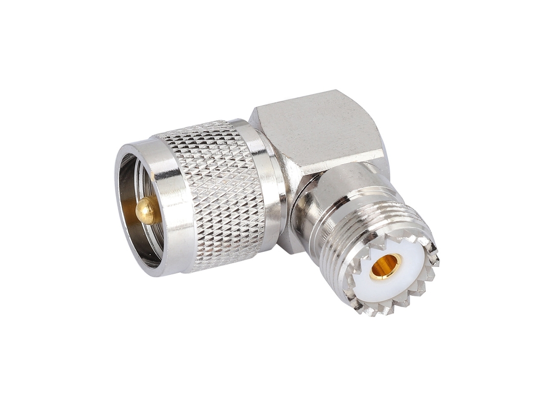 Conector Rf Coaxial Adaptador Ângulo Direito Uhf Macho Fêmea