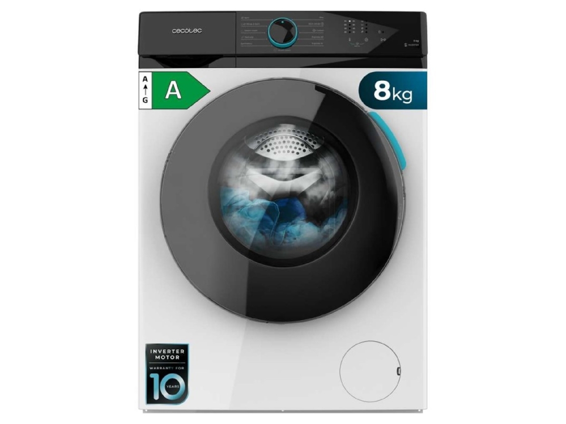 Máquina de Lavar Roupa CECOTEC Bolero Dresscode 8110 Inverter (8 kg - 1200 RPM - Branco)