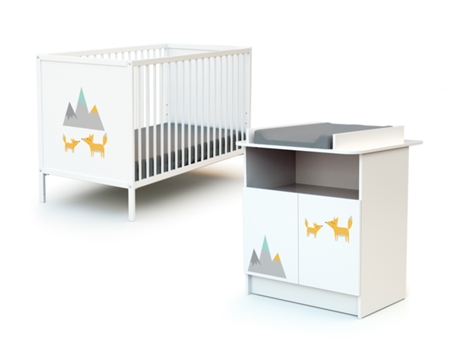 Conjunto Duo de Quarto para Bebé WEBABY (Branco)