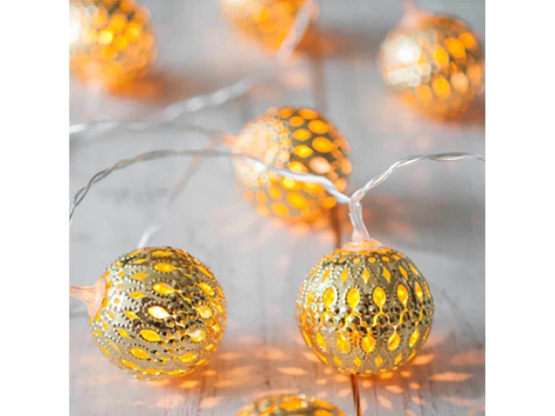 20 Led Bola Marroquina Jardim Cordão Luzes De Fadas Penduradas Lanterna Lâmpada Ao Ar Livre-3m SUNNY SPACES
