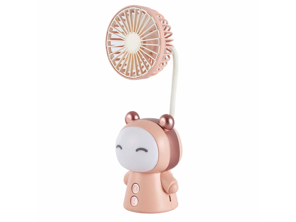 Laxiscreed Ventilador De Mesa Coelho Fofo Com Luz Noturna E Vento Intenso Para Conforto