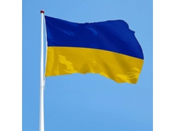 Bandeira Nacional Da Ucrânia 240cm X 160cm 100% Poliéster Com 2 Olhos De Metal