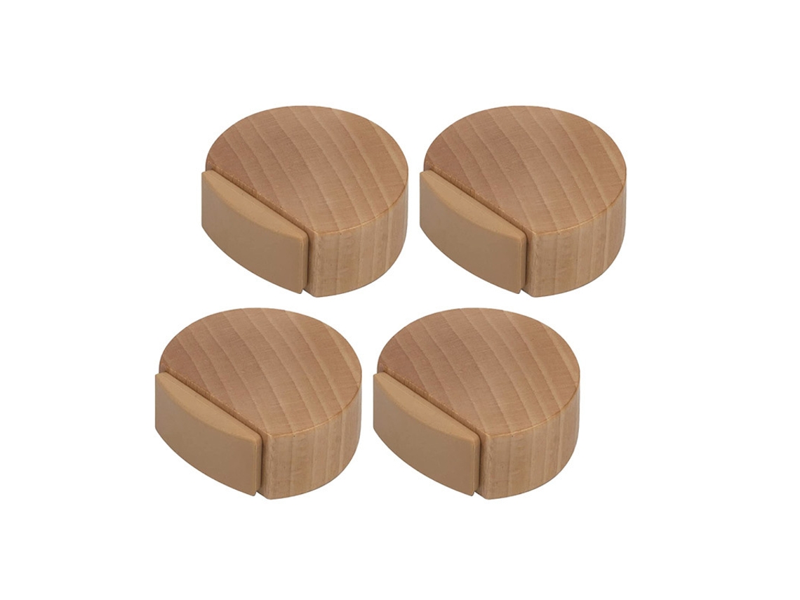 Conjunto de 4 batentes de porta autoadesivos de madeira BRILVIBERA