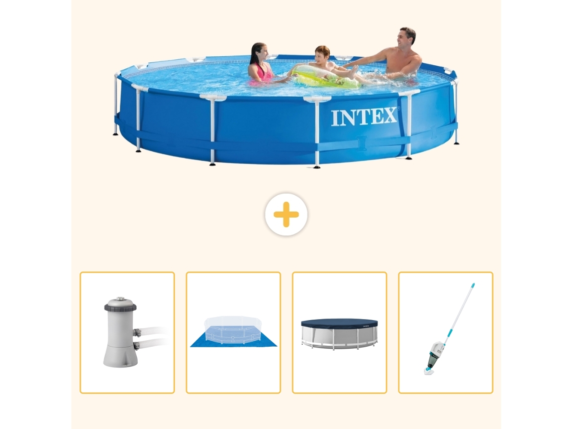 Intex Piscina Com Estrutura Redonda - 366x76 Cm - 5-peças S268