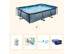 Exit-toys Piscina Exit Retangular - Efeito Pedra - 300x200x65 Cm - 5-peças S270
