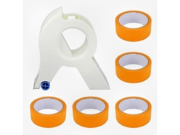 Conjunto de 6 Peças: Aplicador Fita Adesiva para Pintura, Ferramenta com 5 Rolos Acabamento e Dispensado R. GOKOCO