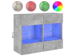 Móvel de Parede com Luzes Led Cinza Cimento MAISON EXCLUSIVE (78,5x30x60,5 cm)