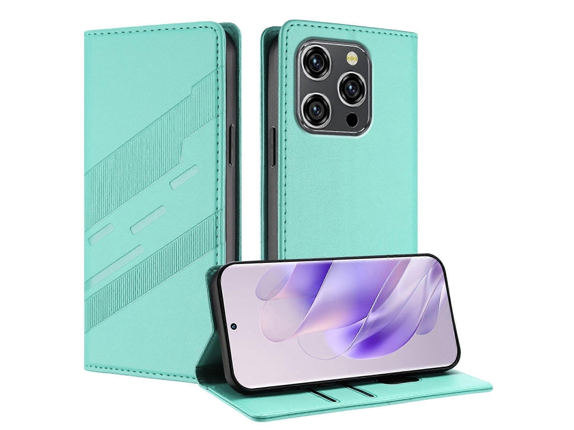 Capa De Celular Retrô De Couro Com Carteira Multifuncional Em Relevo