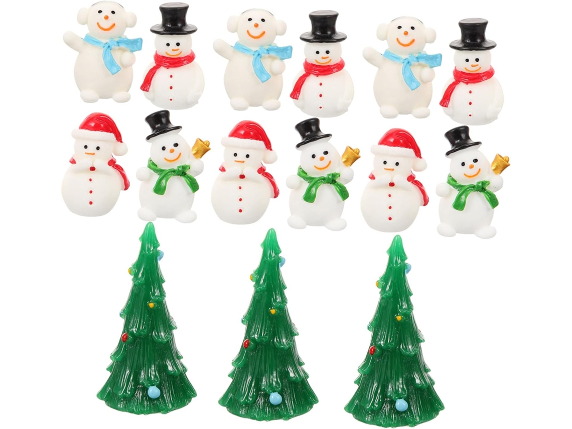 De 15 Peças De Enfeites De Mesa Em Vermelho Vivo E Branco Para Festas De Natal. Gokoco