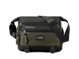 Bolsa Transversal/de Ombro Masculina (verde Militar), Impermeável, Resistente, Em Tecido Oxford, Com Grande Capacidade.