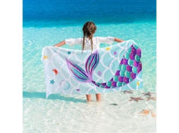 Toalha de Praia de Poliéster para Camping, Secagem Rápida, Ultra Absorvente e Super Macia para Praia, Piscina e Natação BRILVIBERA