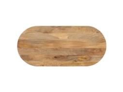 Vidaxl Tampo De Mesa Oval 120x50x2,5 Cm Madeira De Mangueira Maciça