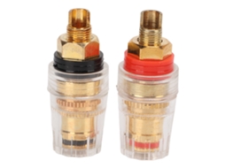 Yuru 2pcs Terminal de Inversor Vermelho Preto Latão Abs Alta Condutividade 220v 380v M8 para Inversores Veículos Eletrônicos