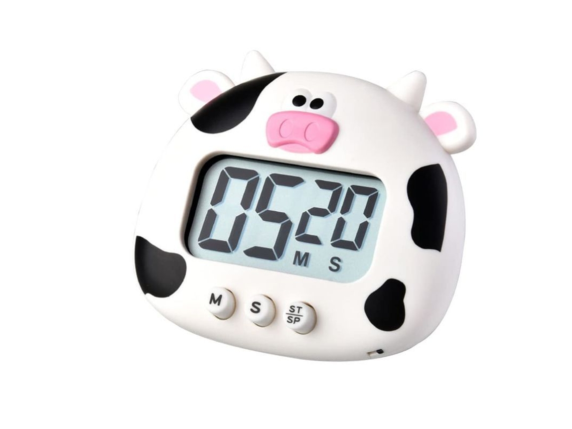 Timer de cozinha LINJOU, vaca, multifuncional, decorativo