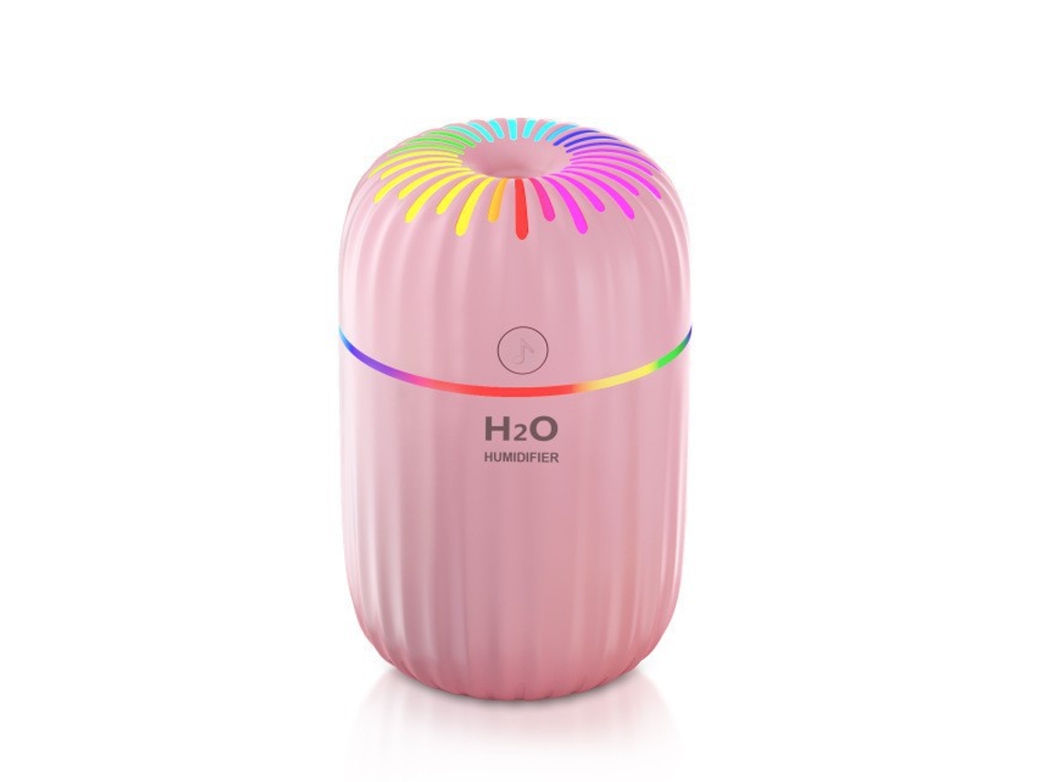 Humidificador TRUMSEN-GM Difusor de Óleo de Aroma Pulverizador de Névoa Fogos de Artifício 300Ml-Rosa