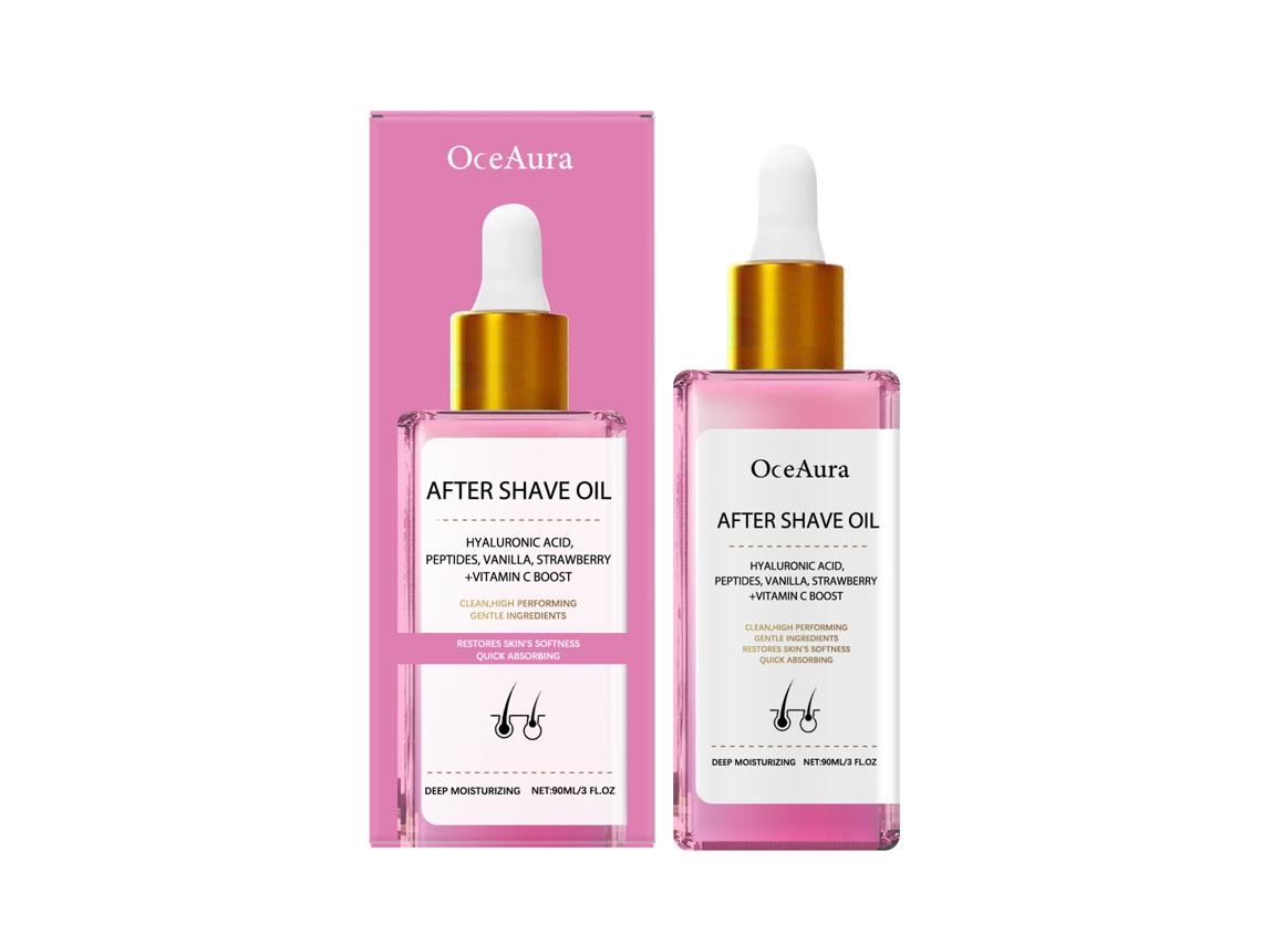 Óleo Reparador de Barba Após Depilação, com Fragrância de Morango, Natural e Suave LAXISCREED