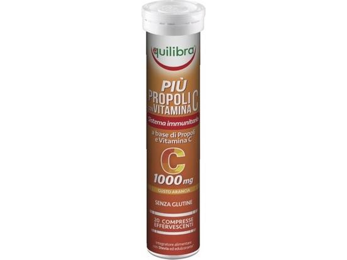 Suplemento Alimentar EQUILIBRA Plus Própolis Com Vitamina C (20 comprimidos de 1000mg)