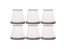 2026 6 Peças Capa de Lâmpada de Tela Clip On Moderna Simples para Lâmpada de Velas E14 Lampshade