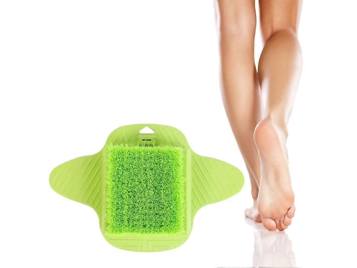 Escova De Pés Esfoliante Limpeza Massageador Spa Para Chuveiro Com Gancho Verde