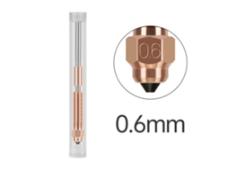Bocal 0.6mm Aço Endurecido Revestido Cobre Compatível Creality K1c K1 Max Ender 3 V3 S/MARCA