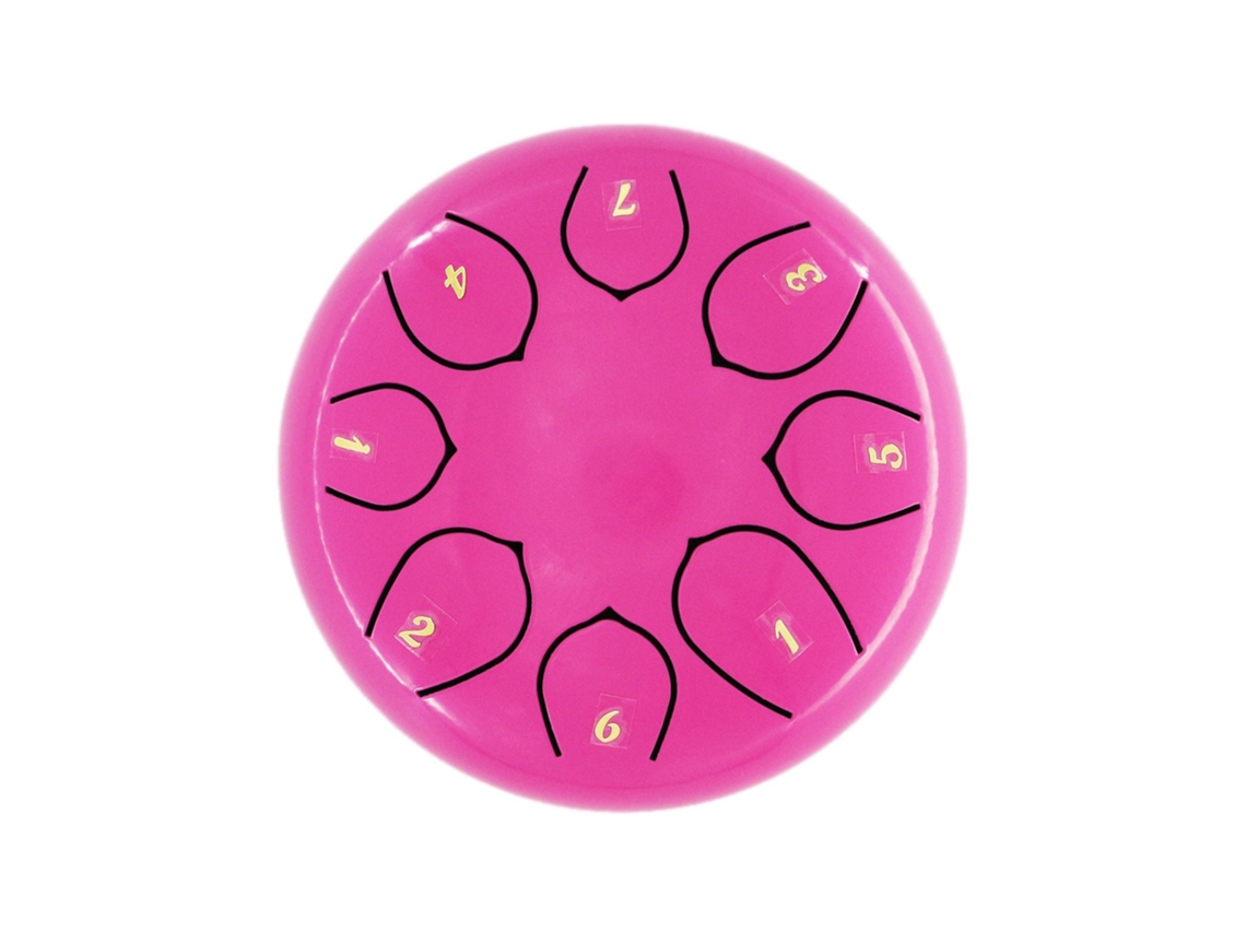 Tambor De Língua De Aço 6 Polegadas 8 Tons Cor Rosa Para Iniciantes Elysve