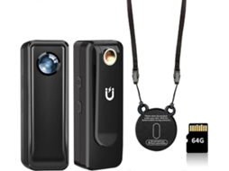 Mini Câmera Corporal de 64 Gb, Câmera de Ação 4k 30 Fps, Câmera Esportiva Mãos livres com TAISHENGDA