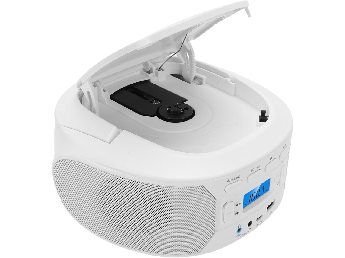 Leitor Cd Portátil Yctze, Com Carregamento Superior, Bluetooth, Ideal Para Casa E Carro. Reprodutor De Música