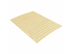 Estrado De Ripas Vidaxl Marrom Madeira (200x90 Cm)