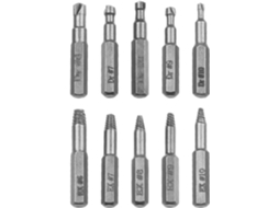 Kit Profissional Extrator De Parafusos Com Cabeça Quebrada, Com 10 Pontas Para Lidar Diversos Problemas De Fixação