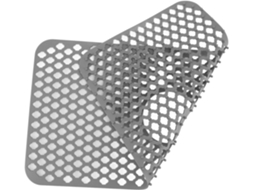 Tapete Isolante Grande Vazado para Protetor de Piso de Cozinha Silicone Antiderrapante Na Cor Cinza, Design