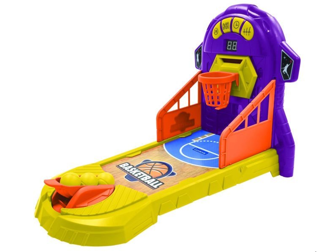 Jogo De Basquete Eletrônico Multicolorido 1 Bola Incluída 3 Níveis De Dificuldade Modo Solo/multijogador Lexibook
