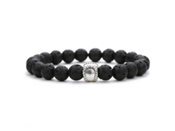 Pulseira Elástica Moda Unissex Acessório Pedra Lava