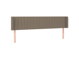 Cabeceira com Tecido Abas Cinzento Acastanhado MAISON EXCLUSIVE (203x16x78 cm)