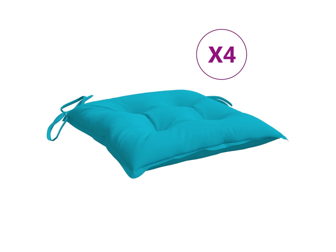 Chair Cushion, Chair Cushions Vidaxl Turquesa Tecido (40 X 40 X 7 Cm)