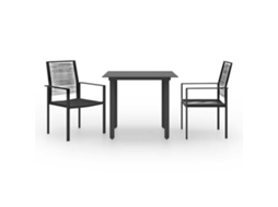 Vidaxl 3 Pcs Conjunto De Jantar Para Jardim