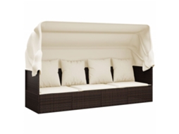 Outdoor Lounge Bed, Outdoor Lounge Beds Vidaxl Marrom Rattan / Vime (n/a)