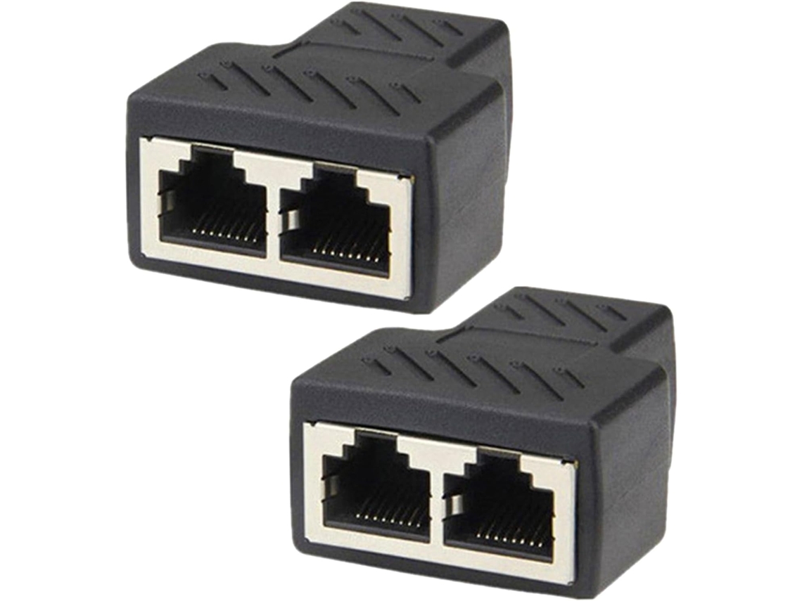 De 2 Rede Para Práticos Extensor E Canalização Internet, Preto
