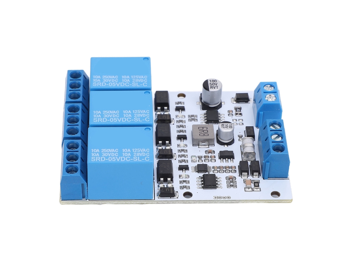 Módulo De Relé Rtu Com Optoacoplador De Controle Serial Ttl Rs485 De 3 Canais