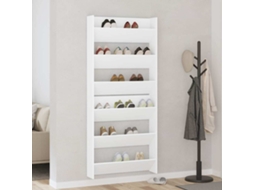 Vidaxl Sapateiras De Parede 2 Pcs 80x18x90 Cm Contraplacado Branco