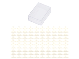 100 Clips Metálicos De Papel Galvanizados, Dorados, Antioxidantes, Antideslizantes, Bonitos Clips Para Clasificar Archivos De Oficina Y Perchas.