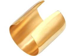 Pulseira Feminina Em Aço Inoxidável Banhado A Ouro, Ajustável, Larga E Elegante Para Sair À Noite.