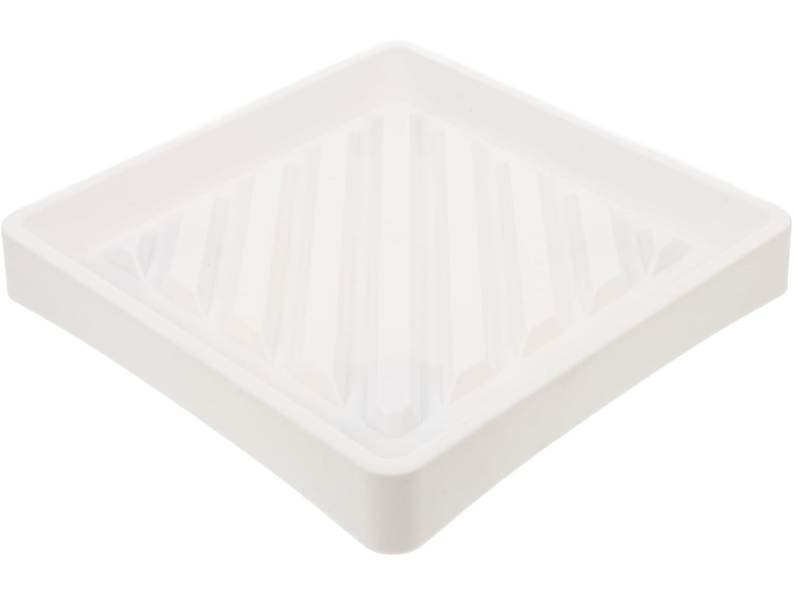 Carrinho para Plantas Feito de Pp com Rodas Quadradas e Ocultas para Facilitar o Uso, Vaso de Flores Branco para Jardim CHABERLU
