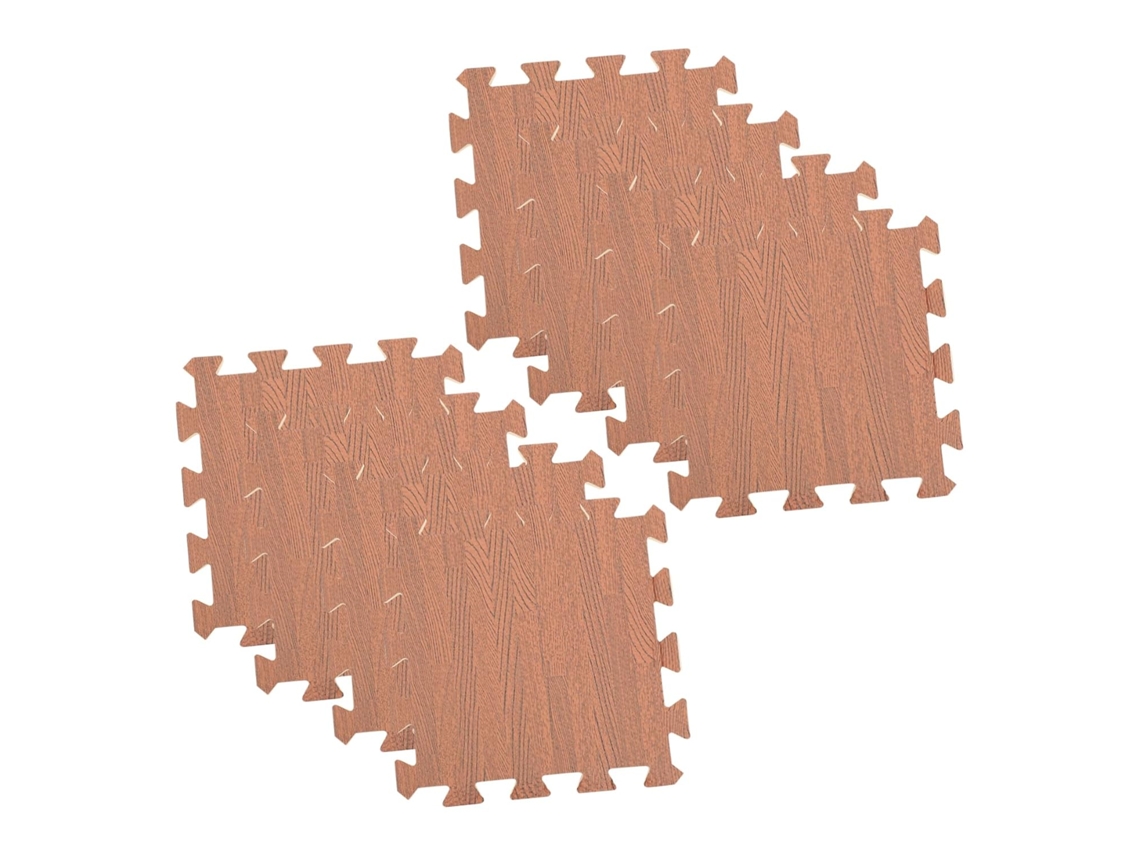 Conjunto de 12 Tapetes de EVA, textura madeira, atóxicos, para sala de estar, S/MARCA