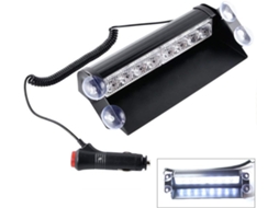 Luz Estroboscópica De Led, 8 Leds, Luzes De Advertência Emergência Com Três Modos Estrobo, Montagem No Para Brisa Ou